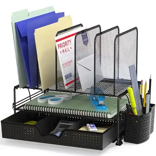 Simple Houseware Mesh Desk Organizer